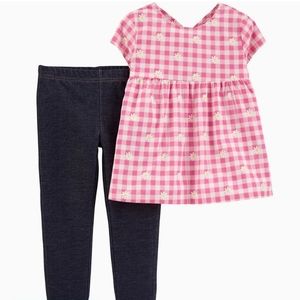 Carter's Floral Gingham Legging Set